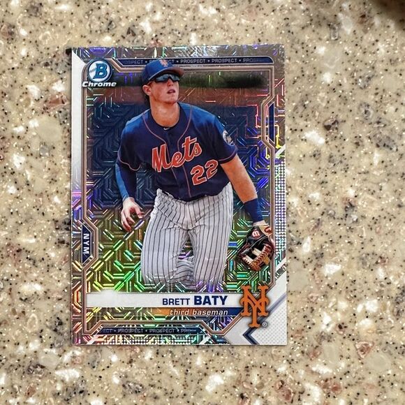 Brett Baty Trading Card - Blue and Silver refractor mint condition - Picture 1 of 3